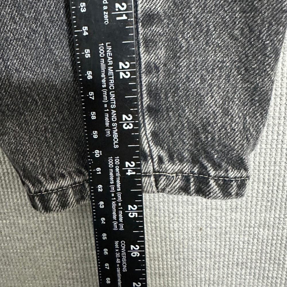 Topshop Balloon Boyfriend Jeans Washed Black W24 L24.5 High Rise Cropped Tapered - Picture 4 of 15